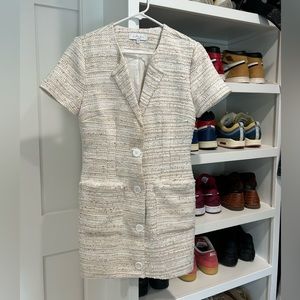 Button down low neck mini dress